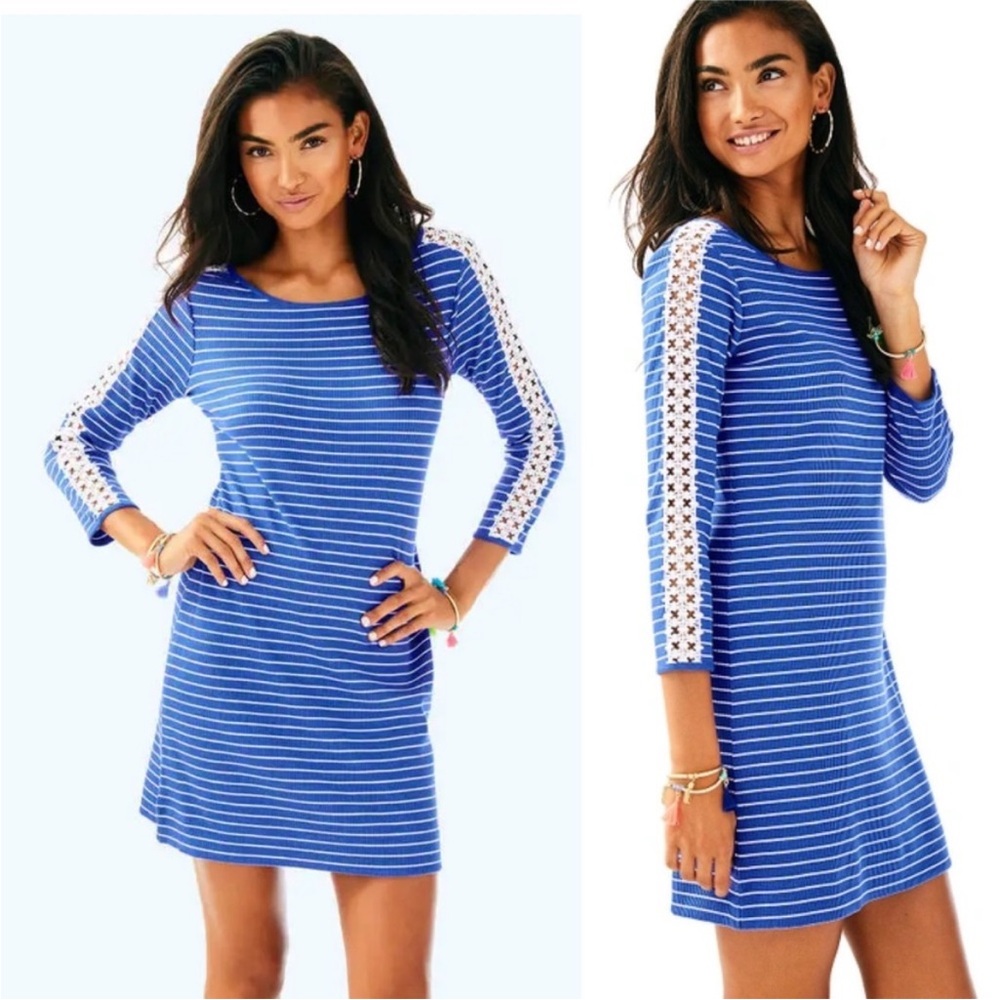 Lilly Pulitzer MARLOWE Dress in Beckon Blue Stripe Size XXS